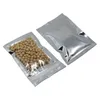 100pcs/lot Plastic Aluminum Foil Resealable Zipper Packaging Bag Food Tea Coffee Cookie Pouch Smell Proof Self Seal Storage Bags