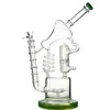 Narghilè enormi da 12 pollici Bong 14mm Giunto femmina Riciclatore Tubo dell'acqua Bubbler Matrix Bong di vetro spesso 5 mm Sidecar Olio Dab Rigs con ciotola