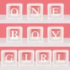 Transparant A-Z Alfabet Naam Baby Love Boy Girl Box Ballonnen Baby Douche Decoraties Gender Reveal Party Boy Girl One Year Old Y0827