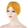 Abbigliamento etnico Trendy tinta unita Lady Turban Bonnet Soft Stretch India Wrap Head Scarf Knot Hijab interno per le donne Copricapo musulmano Hijab