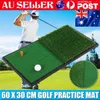 60x30cm Golf Mats Swing Practice Hitting Nylon Grass Rubber Ball Tee Outdoor Fairway Rough Turf Accessory Heavy Duty Base Training Aid Game Portable Backyard Garage