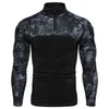 2021 New Mens Camouflage Military Long Sleeve Tee Assault Long Sleeve Tight T Shirt Tops H1223