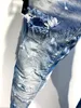2021 Jeans décontractés pour hommes de la mode européenne et américaine italienne lavage de haute qualité optimisation de la qualité de broyage à la main pure L255q