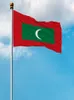 Drapeaux des Maldives Bannière nationale en polyester volant 90 * 150cm 3 * 5ft Drapeau partout dans le monde dans le monde extérieur peut être personnalisé