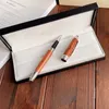 Yamalang Luxury Pen Classic Round Solid Wood Signature Pens Noble Gift Apricot Tree Material Forting Bekväm att skriva GOOD-GIFT2389
