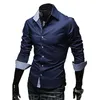 Camicie casual da uomo Vendita Mens Slim fit Dress Camicie a maniche lunghe Soild maschile Social Shirts Designer Chemise Homme 3XL 25