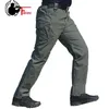 Pantaloni tattici Pantaloni militari da uomo MASCHIO Esercito PANTALONI Pantaloni cargo in cotone IX9 Elastico in vita Molte tasche da lavoro Combattimento Abbigliamento SWAT 210518