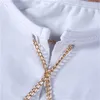 Металлическая цепь врушельку урожая топы Clubwear 2020 новых сексуальных женщин регулируемое зашла задолженность по душевному выпуску Tees Tees Camisole Vests X0507