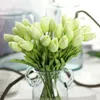 Heminredning PU Stunning Holland Mini Tulip Flower Real Touch Bröllop Konstgjorda Blommor För Festen Rum Hotell Evenemang