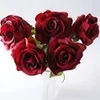 Artificial Flowers Fake Rose Single Realistic Touch Moisturizing Roses Wedding Valentine Day Birthday Party Home Decoration EE