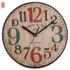 Retro Vintage wooden clock 23 CM Decorative Vintage Handmade Wooden Wall Clock 210930