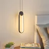 Led moderne minimaliste pendentif lumières esthétique géométrique créatif salon chambre salle à manger éclairage lampes suspendues pendentif