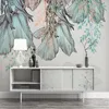 Aangepaste foto behang 3d tropische plant bladeren muurschilderingen woonkamer slaapkamer home decor muurschildering papel de parede muur papers