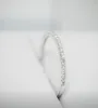 Anillo de banda de diamante de imitación pavimentado de oro blanco genuino de 18 quilates, joyería de boda fina, anillos finos redondos simples para mujer, regalo Cluster235l