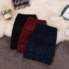 Sexy mini skirt autumn new high waist slimming fish scale sequin skirt elastic bag hip short skirt women korean style women X0428