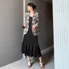 Kvinnor Jackor Plaid Blazer Office Lady Loose Suit Coat Elegant Höst Vår Kvinna Outwear 210608
