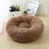 Haddy Dog Bed Pet Hodowla Round Sleeping Bag Lounger Cat House Winter Ciepła kanapa Kosz dla małych średnich dużych akcesoriów 210915