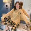 Home Clothes for Women Winter Pyjamas Femme Sleepwear Warm Pajamas Girls Nightie Pigiama Donna Velvet Pijamas Para Mujer 210809