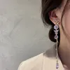 Charm Jewelry Real gold plating 925 silver needle butterfly tassel earrings all-around long eardrop South Korean temperament web celebrity with earring