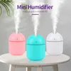 Mini Ultrasonic Air Humidifier Difusor de óleo essencial Difusor Home Office Aromaterapia Spray USB Night Light Filter