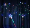 NewNew LED Lights Balloons Night Lighting Bobo Ball Festival Dekoration Ballong Bröllop Dekorativa Ljusa lättare Ballonger med Stick ZZF878