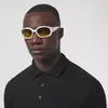 Moda esportes óculos de sol 1228 design especial cor moldura quadrada lente redonda estilo vanguardista louco interessante com case252f
