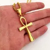 SM 25 43 mm Donne Collana a croce maschile 316L Acciaio inossidabile Gesù Ankh Pendant ROLO Gioielli Gold Gold Silver Black 3mm 24172S