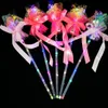 Zajęcia na świeżym powietrzu LED Light Sticks Clear Ball Star Kształt Flash Glow Magic Wands for Birthday Wedding Party Decor Dzieci oświetlone zabawki