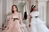 Платья для девочек без бретелек для свадьбы роскошные оборками многоуровневые юбки малышные платья Pageant Page Tulle первое общественное платье