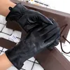 Luxury designer gloves men's and women's leather gloves women's sheepskin touch screen winter thickened warm brand sheepskin gloves