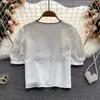 Deat Women Black All Match T-shirt Chegadas de lapão de lapela sólida Moda de manga curta Moda primavera 11d1153 210709