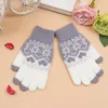 Vingerloze handschoenen 2021 vrouwen winter gebreide touchscreen wanten houden warme vrouwelijke volledige vinger streep mode herfst