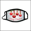 Masken Housekee Organisation Home GardenMerry Christmas Kinder Weihnachtsmann Geschenk Schneeflocke Kinderdruck Cartoon Designer Gesichtsmaske Atmungsaktiv D