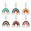 Rainbow Tassel Key ring Hand Woven handbag hangs keychain Fashion jewelry