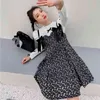 Nomikuma Frühling Süßes Kleid Sets Puffärmel Bluse Tops + Bowknot Floral Sling A-Linie Kleid Neue Koreanische 2teilige Anzüge 6G342 210427