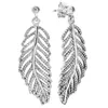 Stud 925 Sterling Silver Earring Rose Golden Shine Radiant Elegance Statement Feathers for Women Diy Gift Fashion Jewelry