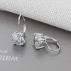 Fashion 925 Sterling Silver Earrings for Women 8mm Cubic Zirconia Stone Earrings Wedding Engagment Women Jewelry Gift EA10 210319114351