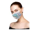 New Adult mask disposable three-layer color printing non-woven windproof and breathable masks