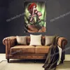 Tattoo Flag Banner Sexy lady Beauty Cartoon Girl Art Home Decoration Hanging flags 4 Gromments in Corners 3*5FT 96*144CM Inspirational Wall Decor