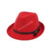 Women Fedora Hats Men Jazz Top Hat Female Small Brim Cap Ladies Felt hat Woman Man Fedoras Male Spring Autumn Winter Fashion Panama Caps Wholesale