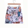 Summer Cute Dog Printed Skirt Women's A- Line Fashion Ins Slim Faldas Largas Mujer s XS-2XL P373 210527