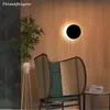 Wall Lamp Feimefeiyou Nordic Modern Art Solar Eclipse Stair Aisle Corridor Background Bedroom Bedside Round LED