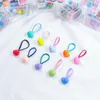 10Pcs-Bag Box Women Cute Color Matte Hair Ties Elastic Bands Ring Random Ears Girls Accessories Headdress296Z