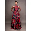 Roupas étnicas 2021 Moda Feminina Roupas Africanas Decote Redondo Dashiki Maxi Vestido Sem Mangas Plus Size Vestidos Para Mulheres Robe Africaine