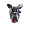 Czarny Wysokiej Jakości Regulowany Skórzany Erotyczny Pies Maska BDSM Kapiszon Bondage Dla Fetysz Pup Cosplay Role Odtwórz kostiumy Produkty erotyczne