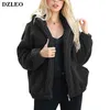 Dzleo Pluizig Dames Jassen Faux Wol Mix Warm Winter Jas Jas ZIP UP Lange Mouw Extra Mode Bovenkleding Bontjas 211018