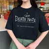 Death Note été imprimé T-shirt femmes vêtements nouveauté Shinigami Ryuk manches courtes femmes T-shirt Harajuku décontracté Yagami haut Vintage