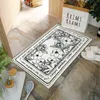 Non-Slip Bath Rug Absorbent Floor Mat Nordic Floral Carpet for Bathroom Bedroom Doormat Washable Kitchen Rugs Plush Foot Pad 211109