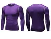 Gym Sleeve Elastisk Slitage Snabb Andas Skjorta Långärmad T-shirt Sommar Fitness Kläder Solid Bodybuild CroSF