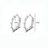 Sterling Silver Prevent Allergy Hoop Earrings For Women Trendy Small Bamboo-Circle Jewelry Gift & Huggie